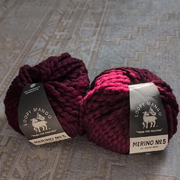 Loopy Mango Merino No 5 56 in Bordeaux - Picture 1 of 4
